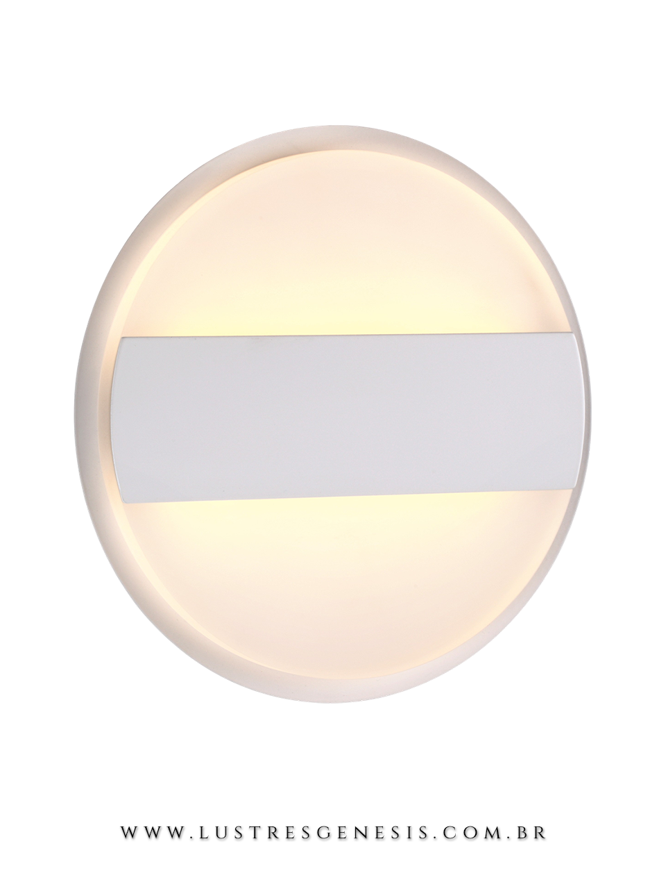 Luminaria de Parede Led Redonda Metal Acrilico DCB01121 12W 3000K Bivolt, Espelho do Banheiro, Suite Master, Hall